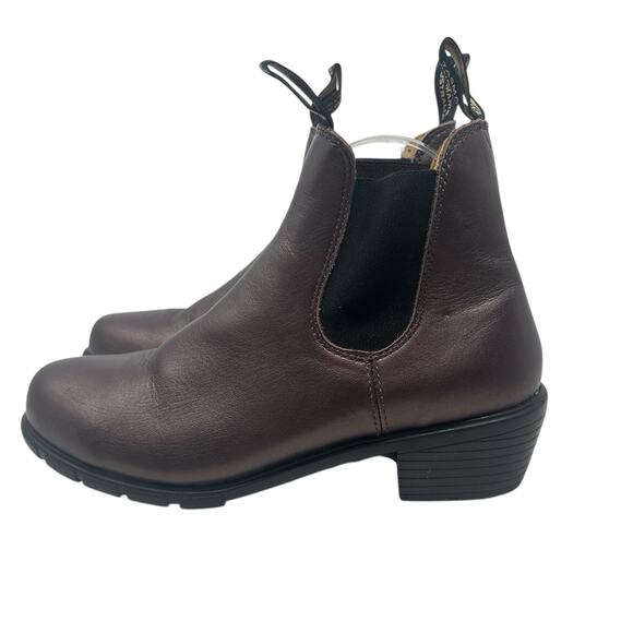 Blundstone Heeled Boots 1963 Chelsea Leather Copper Bronze Rose Gold Size US 10 - Picture 9 of 12